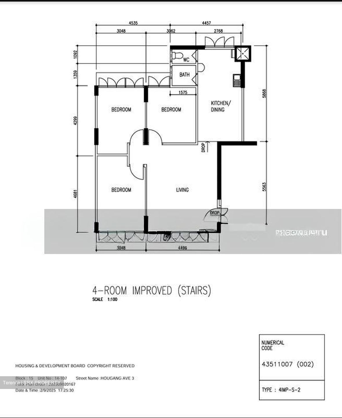 Blk 15 Hougang View (Hougang), HDB 4 Rooms #509525691